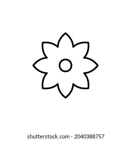 icono de flor, icono de flor vectorial, diseño de iconos florales