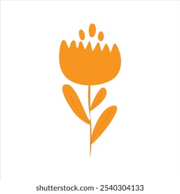 Flor, icono, icono de la olla de las flores del Vector, ilustración en blanco y negro, diseño de la silueta