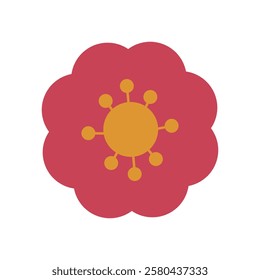 Flower icon vector. Garden illustration sign. Flora symbol or logo.