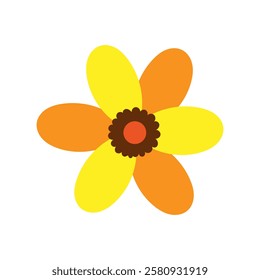Flower icon vector. Garden illustration sign. Flora symbol or logo.