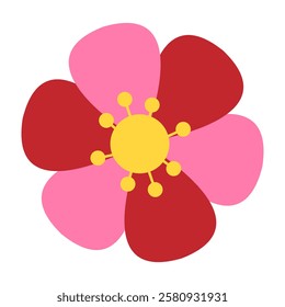 Flower icon vector. Garden illustration sign. Flora symbol or logo.