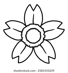 Flower icon vector. Garden illustration sign. Flora symbol or logo.