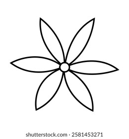 Flower icon vector. Garden illustration sign. Flora symbol or logo.