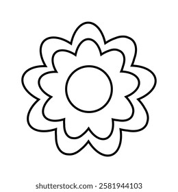 Flower icon vector. Garden illustration sign. Flora symbol or logo.
