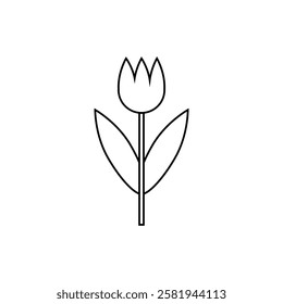 Flower icon vector. Garden illustration sign. Flora symbol or logo.