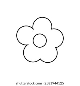 Flower icon vector. Garden illustration sign. Flora symbol or logo.