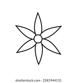 Flower icon vector. Garden illustration sign. Flora symbol or logo.