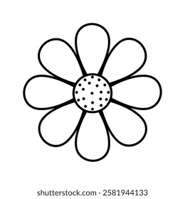 Flower icon vector. Garden illustration sign. Flora symbol or logo.