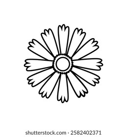 Flower icon vector. Garden illustration sign. Flora symbol or logo.