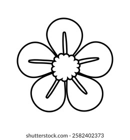 Flower icon vector. Garden illustration sign. Flora symbol or logo.