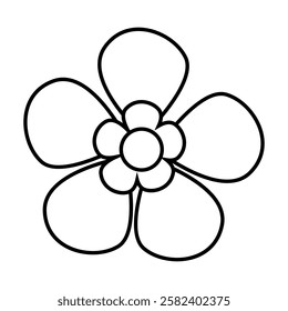 Flower icon vector. Garden illustration sign. Flora symbol or logo.