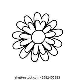Flower icon vector. Garden illustration sign. Flora symbol or logo.