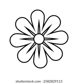 Flower icon vector. Garden illustration sign. Flora symbol or logo.
