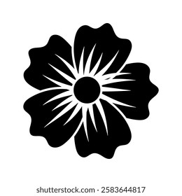 Flower icon vector. Garden illustration sign. Flora symbol or logo.