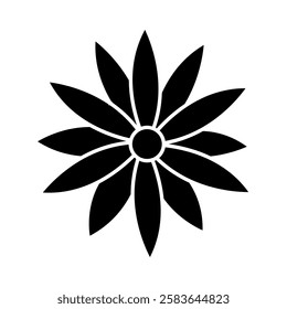Flower icon vector. Garden illustration sign. Flora symbol or logo.