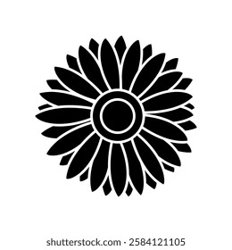 Flower icon vector. Garden illustration sign. Flora symbol or logo.