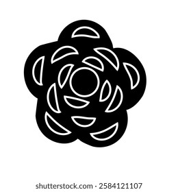 Flower icon vector. Garden illustration sign. Flora symbol or logo.