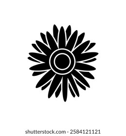 Flower icon vector. Garden illustration sign. Flora symbol or logo.