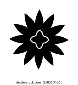 Flower icon vector. Garden illustration sign. Flora symbol or logo.