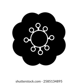 Flower icon vector. Garden illustration sign. Flora symbol or logo.