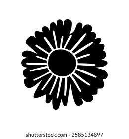Flower icon vector. Garden illustration sign. Flora symbol or logo.