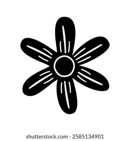 Flower icon vector. Garden illustration sign. Flora symbol or logo.