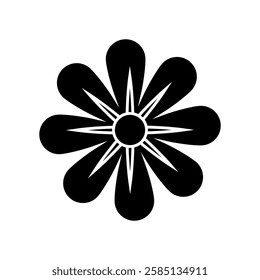 Flower icon vector. Garden illustration sign. Flora symbol or logo.