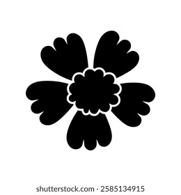 Flower icon vector. Garden illustration sign. Flora symbol or logo.