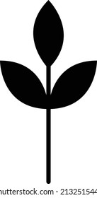 Símbolo de glifo vectorial de icono de flor para la naturaleza, la ecología y el medio ambiente en una ilustración de glifo de color plano