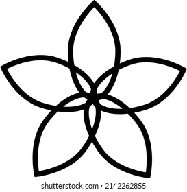 Flower icon vector glyph symbol for nature, ecology and environment in a flat color glyph illustration