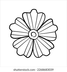 Ilustración gráfica vectorial de icono de flor