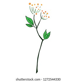 Flower icon. Vector of a flower. Hand drawn flower.	