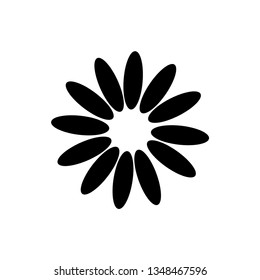 flower icon vector, hibiscus flower illustration