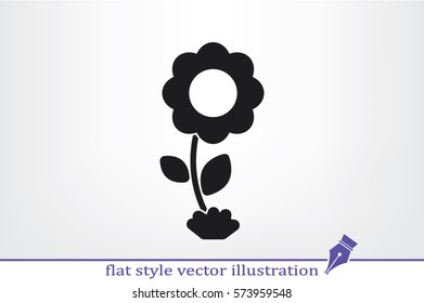 Flower icon vector illustration.
