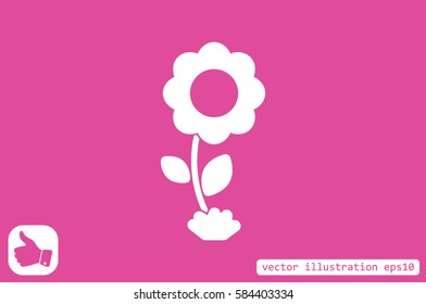Flower icon vector illustration.