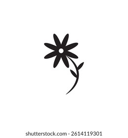 Flower Icon Vector. flower icon Vector illustration in black