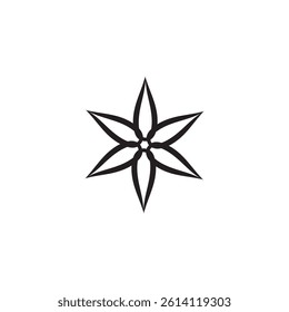 Flower Icon Vector. flower icon Vector illustration in black