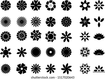 Flower icon. Vector illustration designed in black