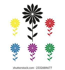 Flower icon. Vector illustration. EPS 10.