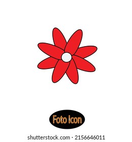 Flower icon. Vector illustration eps10