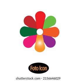 Flower icon. Vector illustration eps10
