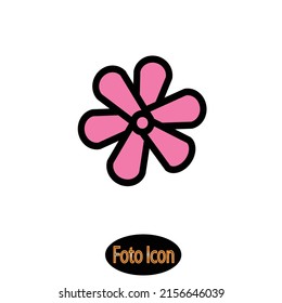 Flower icon. Vector illustration eps10