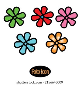 Flower icon. Vector illustration eps10