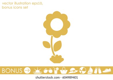 Flower icon vector illustration eps10