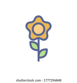 flower icon vector illustration filled outline style. mother's day icon set.