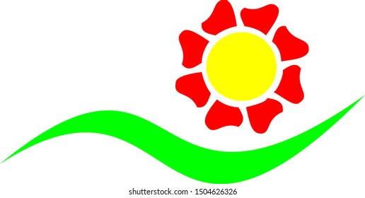 Flower Icon. Vector illustration, flat design