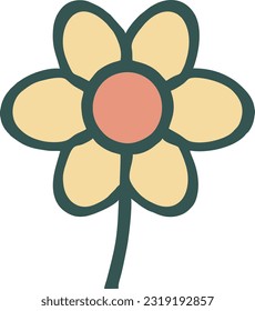 Vector de icono de flor, logotipo de ilustración en estilo de moda, ilustración vectorial 34