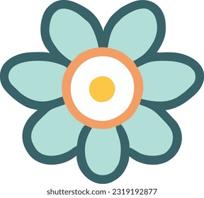 Vector de icono de flor, logotipo de ilustración en estilo de moda, ilustración vectorial 25
