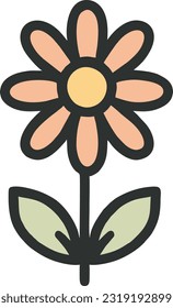 Flower icon vector, illustration logo in trendy style, Vector illustration 15