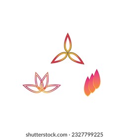 flower icon vector illustration logo design